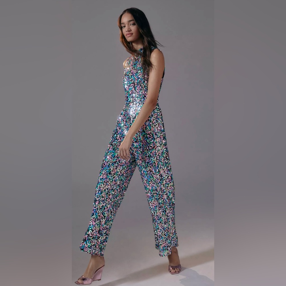 Multicolor sequin jumpsuit